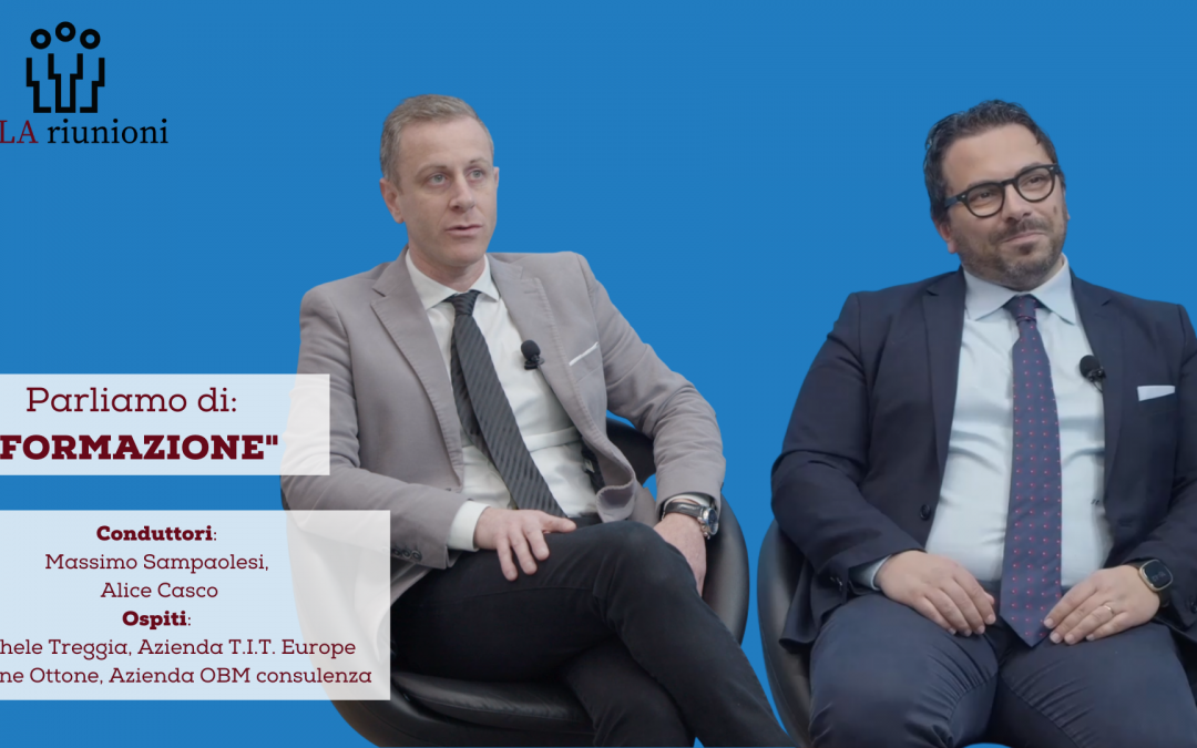 Trasmissione televisiva SALA RIUNIONI. Tema della puntata: formazione. Conduttori Massimo Sampaolesi e Alice Casco. Ospiti: Michele Treggia dell'Azienda T.I.T. Europe e Simone Ottone della Società OBM consulenza, specializzata in Finanza Agevolata per imprese.