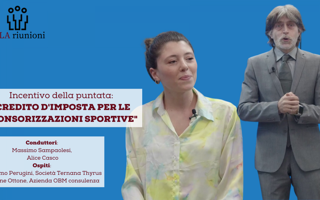 SALA RIUNIONI: Credito d'imposta sponsorizzazioni sportive