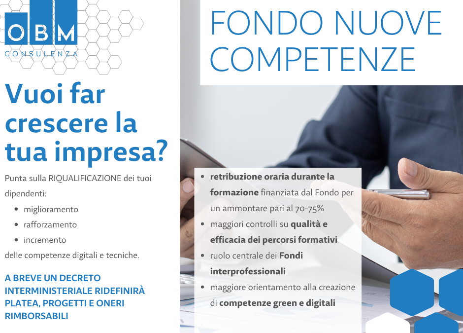 novità fondo nuove competenze