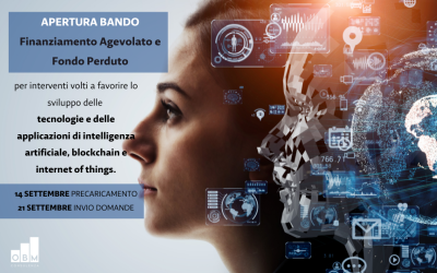 APERTURA BANDO: Tecnologie dell’intelligenza artificiale, blockchain e Internet of things