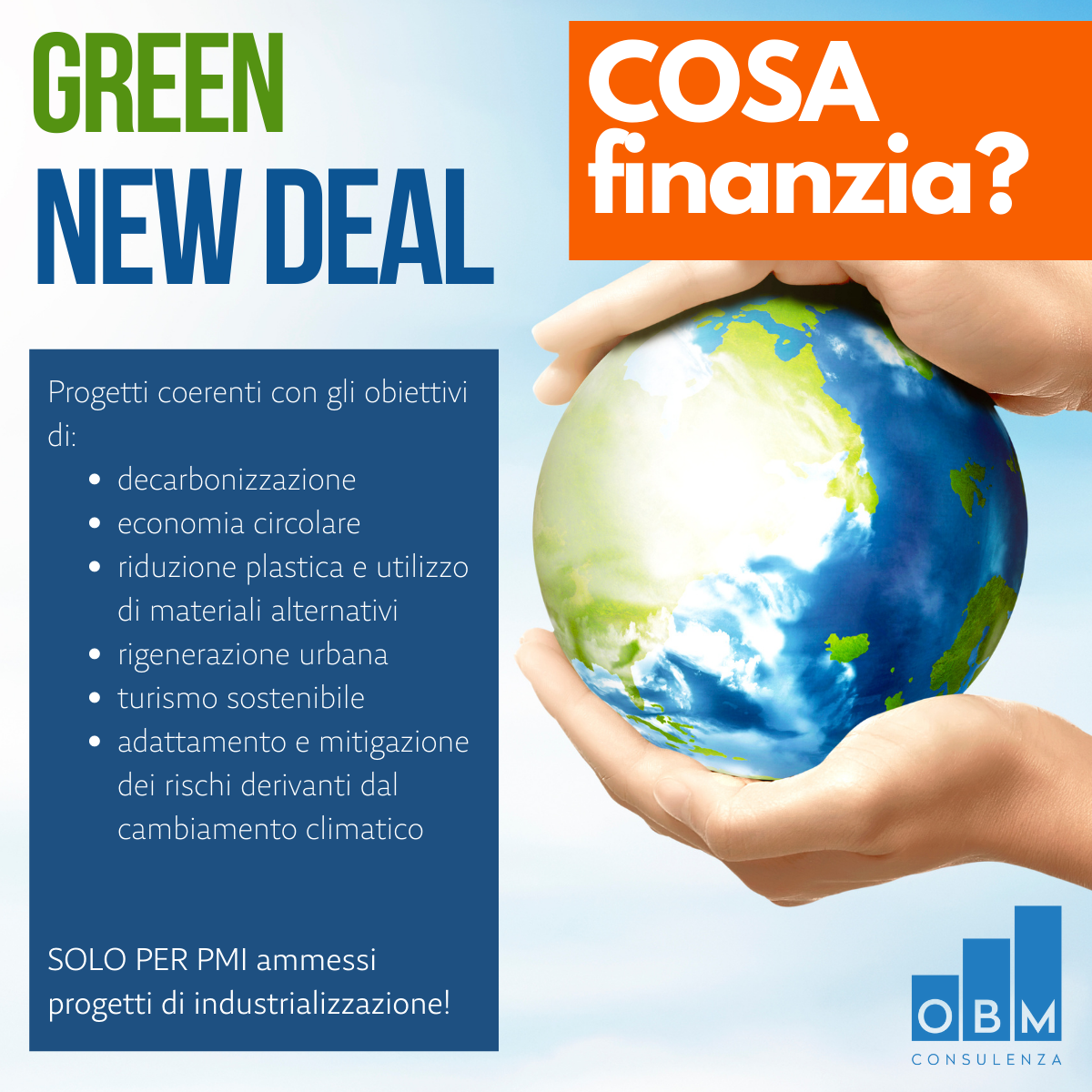 GREEN NEW DEAL: 17 novembre INVIO DOMANDE GREEN NEW DEAL: 17 novembre INVIO DOMANDE