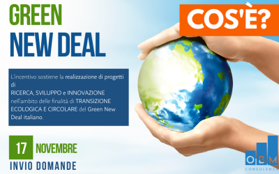 GREEN NEW DEAL: 17 novembre INVIO DOMANDE