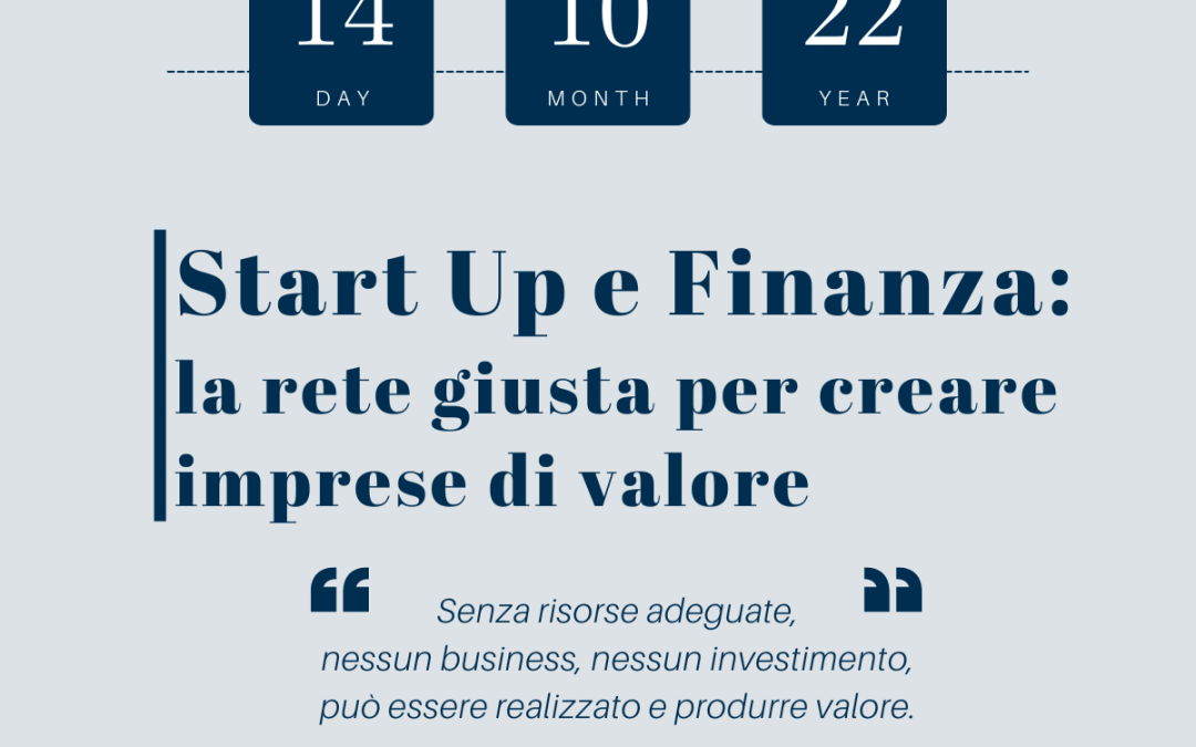EVENTO Start Up e Finanza: la rete giusta per creare imprese di valore #TerniDigitalWeek