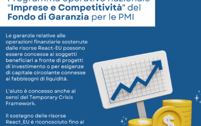 Ulteriori 200 milioni di euro al PON “Imprese e Competitività” del Fondo di Garanzia per PMI