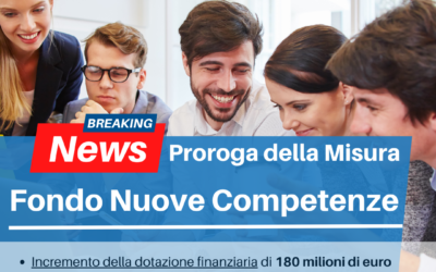 Fondo Nuove Competenze 2023: PROROGATO al 27 marzo