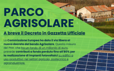 PARCO AGRISOLARE: ok della Commissione Europea, a breve il Decreto in Gazzetta Ufficiale