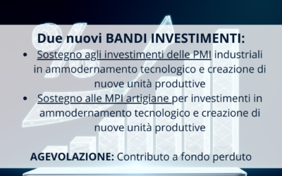Regione Marche: due nuovi Bandi a sostegno degli investimenti delle PMI industriali e delle MPI artigiane