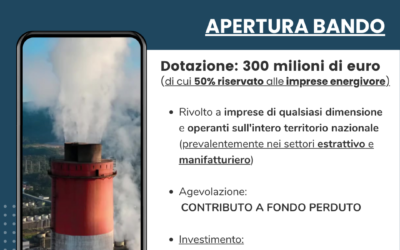 Fondo per la Transizione Industriale: invio domande dal 10 ottobre 2023