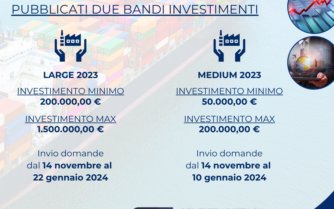 Regione Umbria: pubblicati i due Bandi investimenti “LARGE” e “MEDIUM” 2023