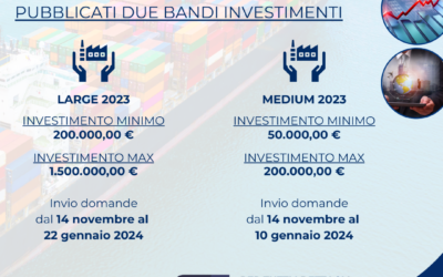 Regione Umbria: pubblicati i due Bandi investimenti “LARGE” e “MEDIUM” 2023