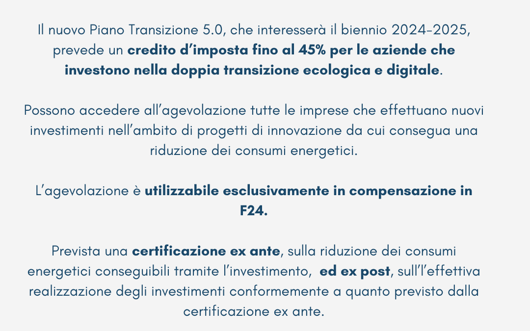 TRANSIZIONE 5.0: in cosa consiste?